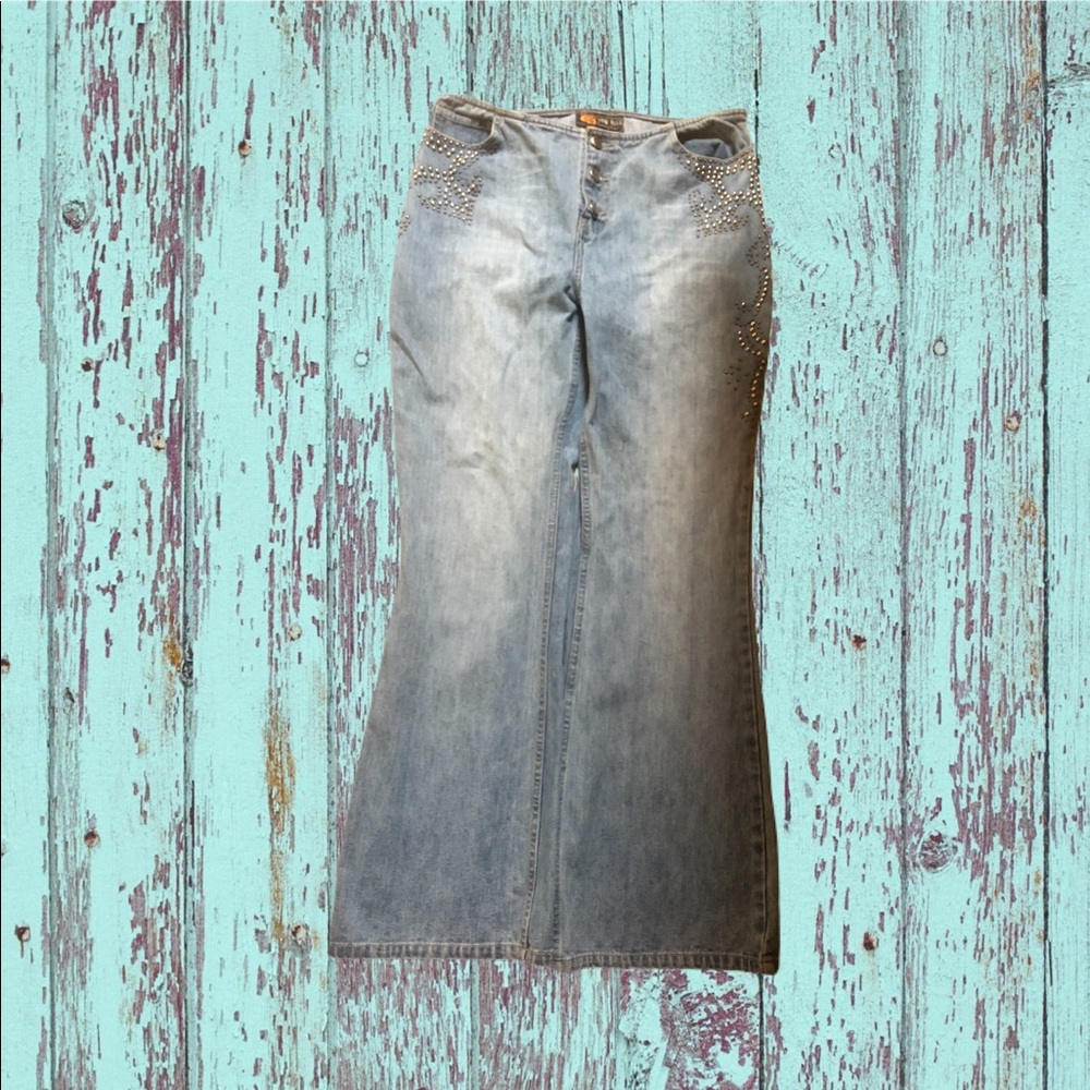 Route 66 low rise studded jeans